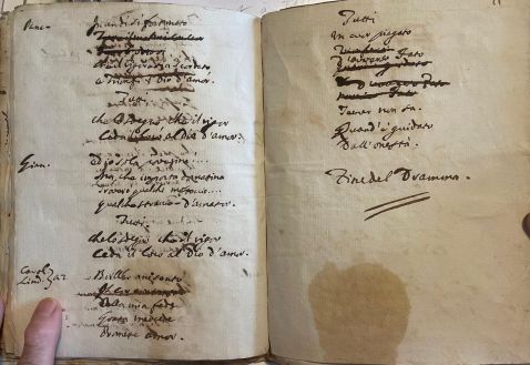 Ending pages of Il Talismano original manuscript by Carlo Goldoni